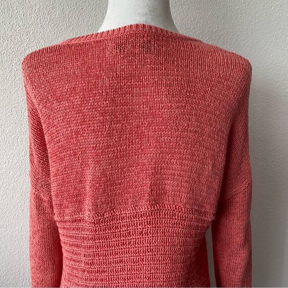 LOFT Women’s Knit Sweater Peach High Low SZ L - Picture 9 of 14